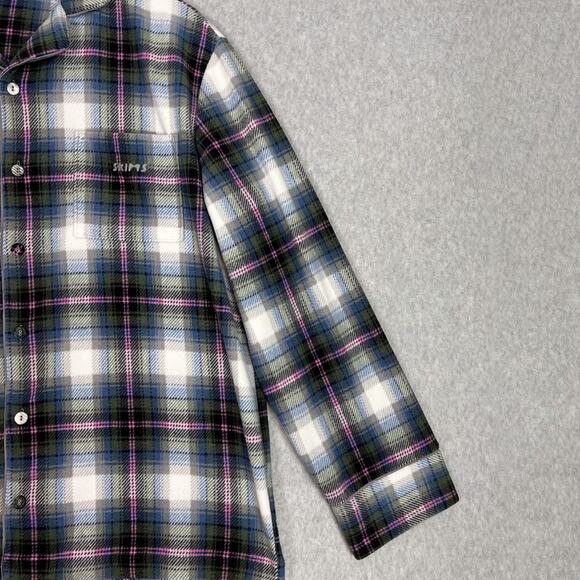 Skims Multi Plaid Gender Inclusive Fleece Sleep Pajama Set Size Small - Picture 6 of 16